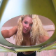 A pretty blonde girl sits in a potty chair with a camera beneath her ass to simulate a bowlcam effect. She farts repeatedly and pisses in many scenes. No pooping. 193MB, MP4 file. Over 35 minutes.